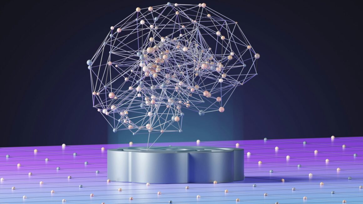 Abstract neural network connections representing the Transformer algorithm