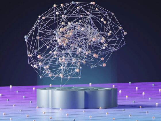 Abstract neural network connections representing the Transformer algorithm